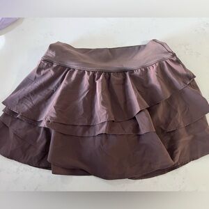 Brown cute ruffle tennis skirt size medium